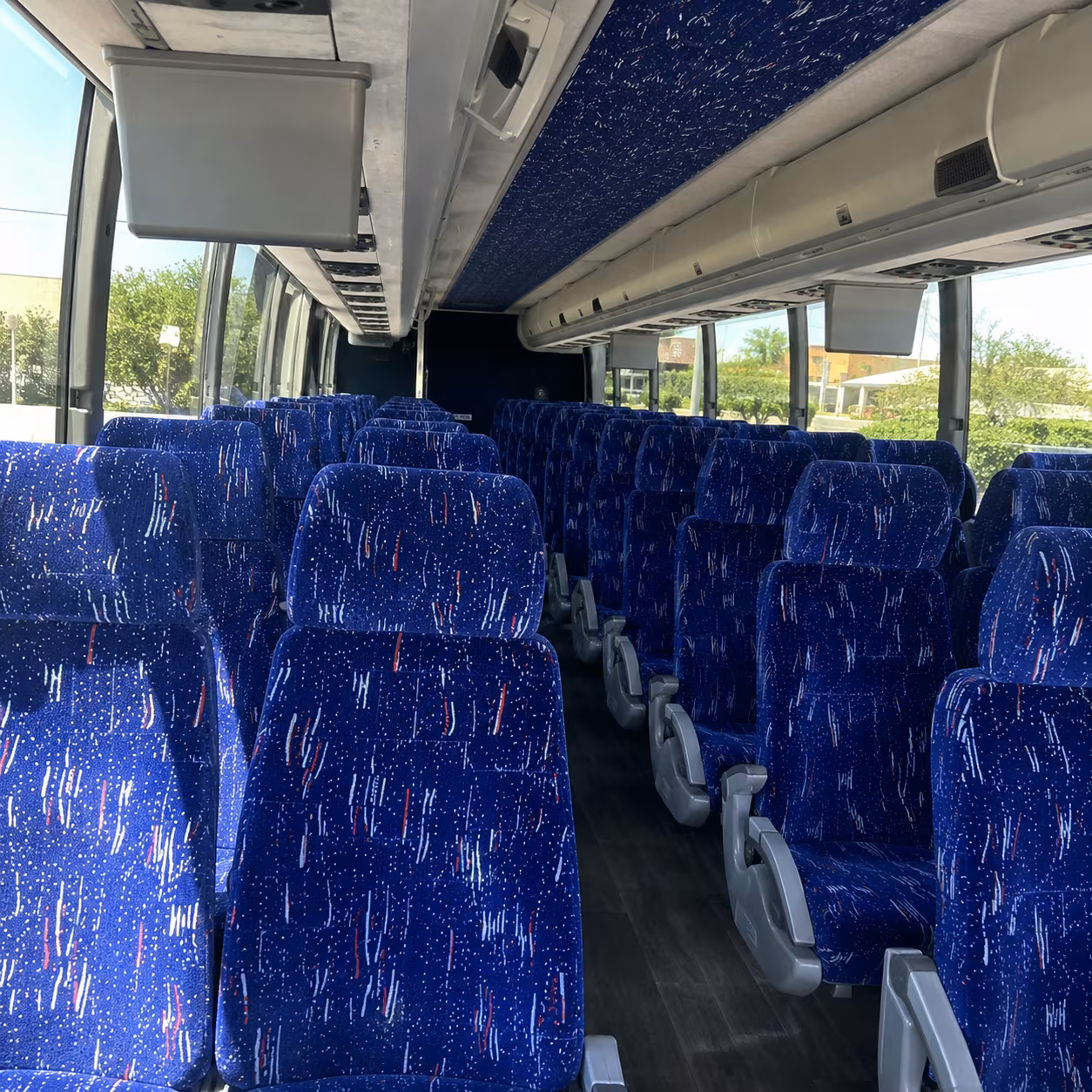 billings charter bus rental interior